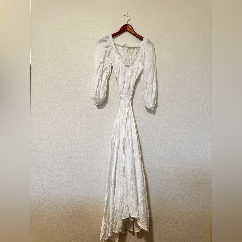 Astr White Long Sleeve Dress